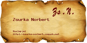 Zsurka Norbert névjegykártya